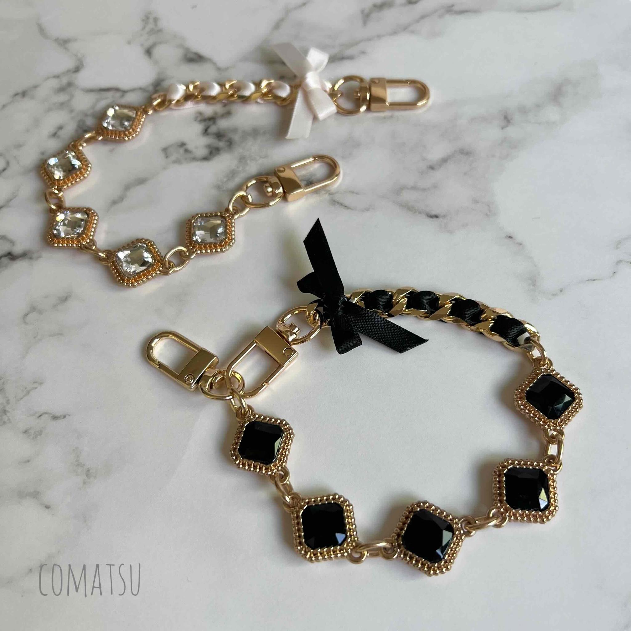 キラキラcharmmyりぼん ハンドストラップ 落下防止スマホストラップ 手首 リストストラップ | 2枚目